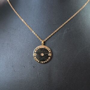 Michael Kors Gold Circle Pendant Necklace